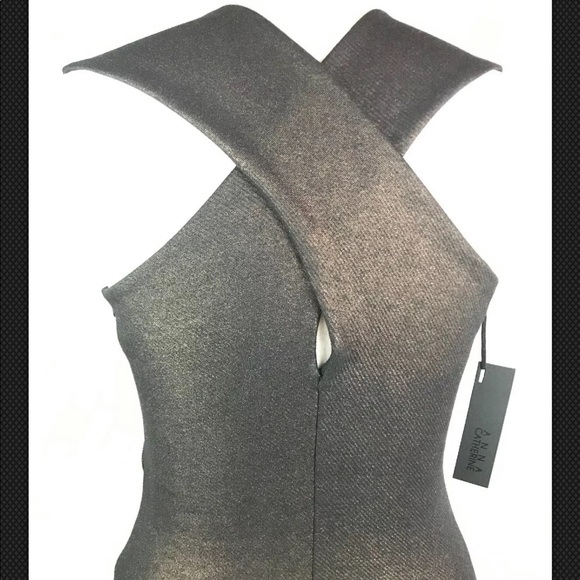 Anna Catherine Metallic Crisscross Back Dress - Picture 5 of 7
